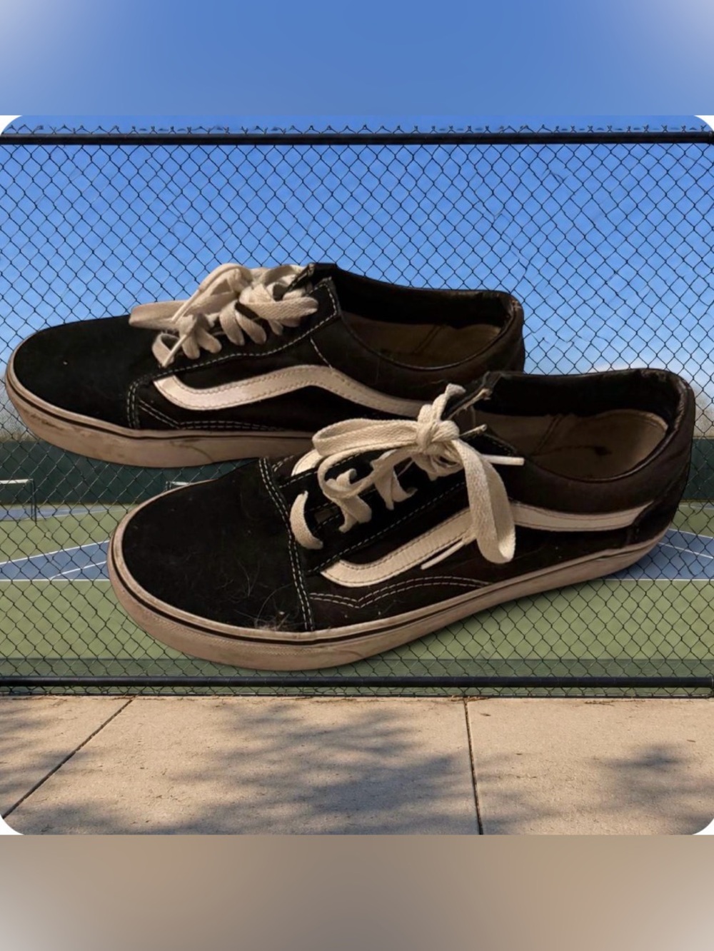 Vans Black Canvas Low-Top Sneakers with White Side Stripe